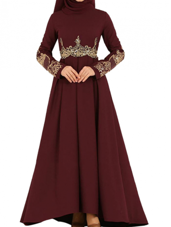 Dress kerja dengan potongan A-line dan aksen pita